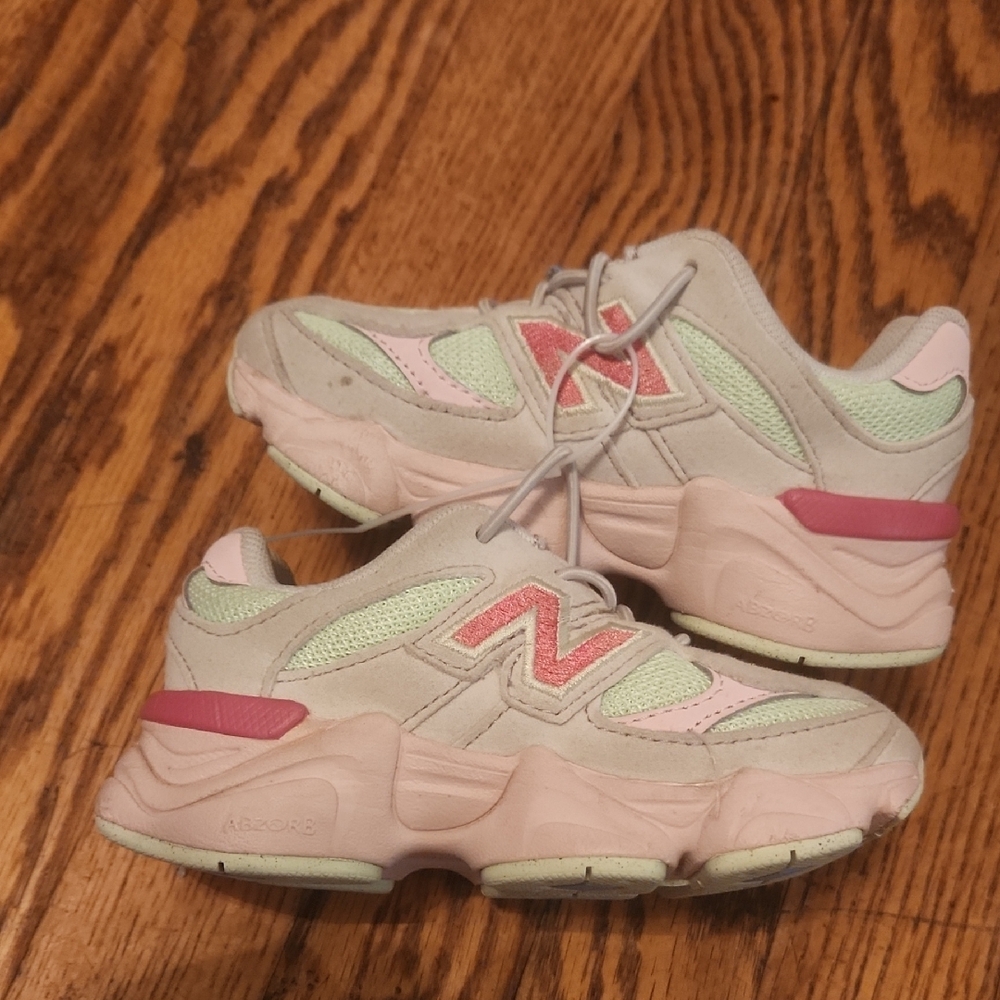 New Balance Kids Pastel Mesh & Suede Sneakers - Pink, Mint & Light Blue - Picture 7 of 8